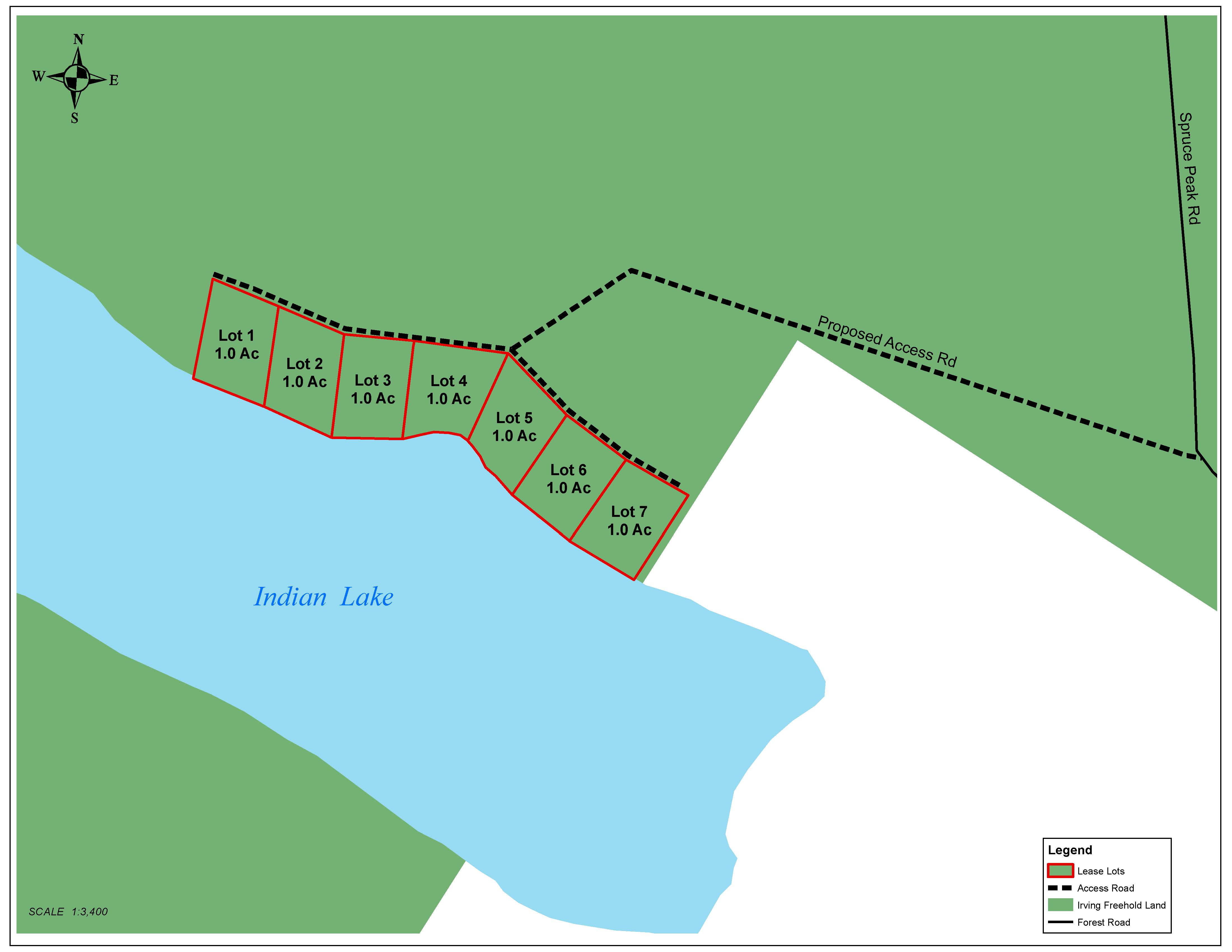 Indian Lake Lot Lease Map 2025